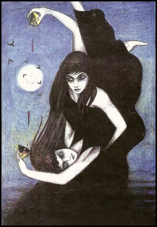 Sinister Tarot, VI. Les Amoureux. Christos Beest.